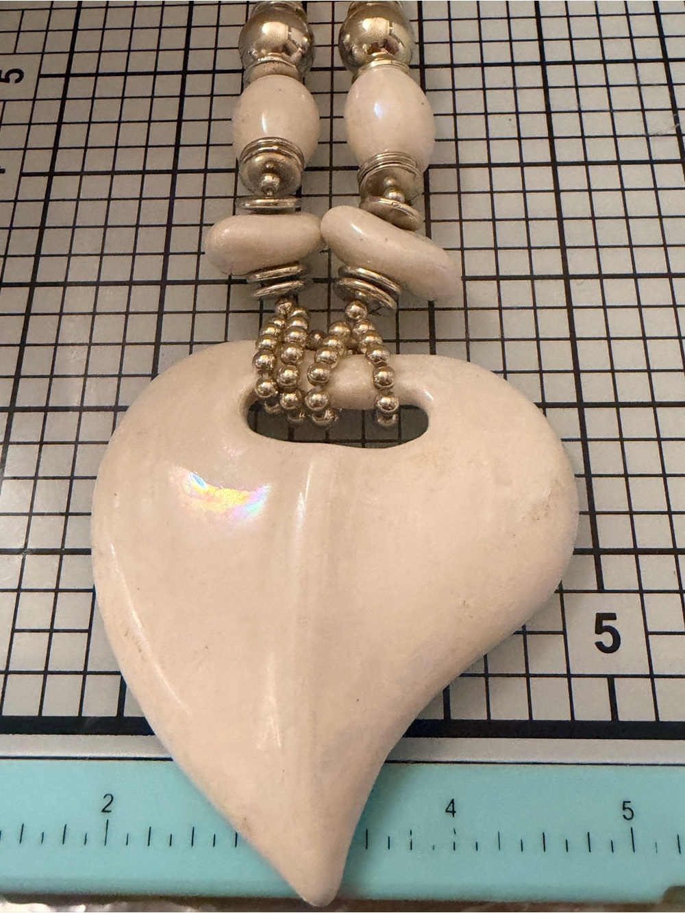 Vintage heart shaped beaded necklace